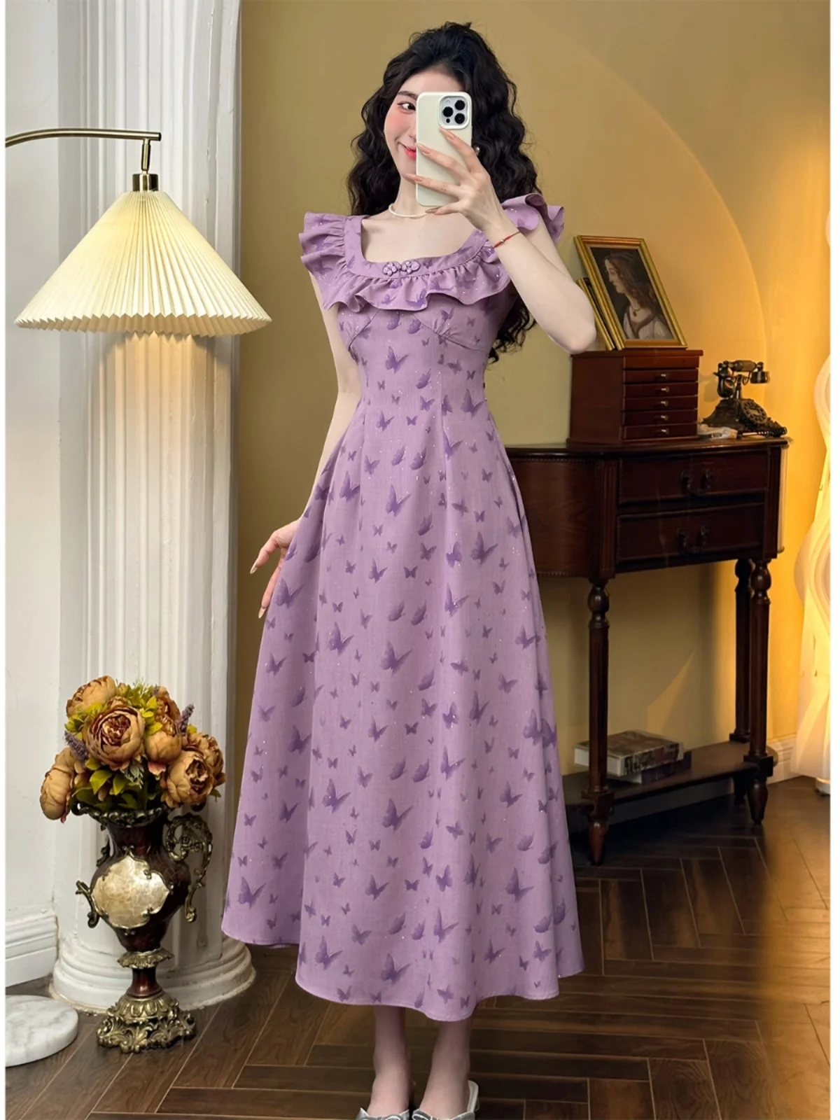 purple butterfly dress womens Aurora Butterfly Gown