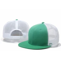 New Custom Logo Adjustable Unisex Mesh Flat Brim Baseball Caps Hip Hop for Men Snapback Trucker Cap Women Casual Shade Dad Hat 2