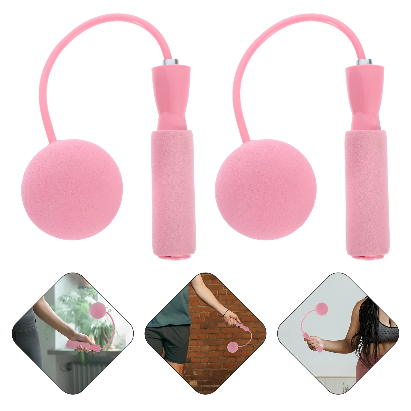 

Cordless Skipping Rope Jump Jumping Adult Bear-load Ball Plastic Ropes Fitness No Tangles