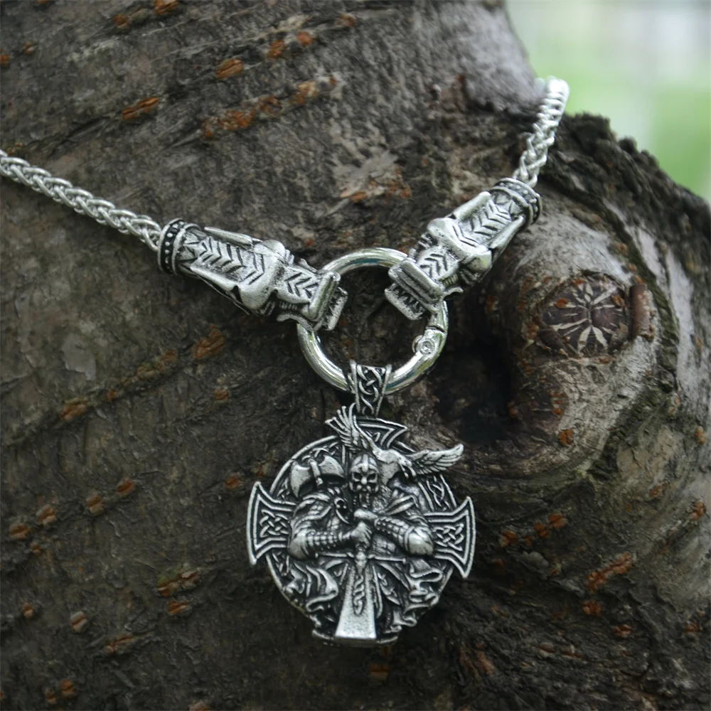 Odin Raven Symbols Amulet Chain мужские Подвески Елены розы волчьи головы дропшиппинг |