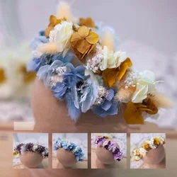 Shining Eternal Flower Headband Children Photography Hairband Newborn Photography Props Baby Shooting Accessories baby headbands