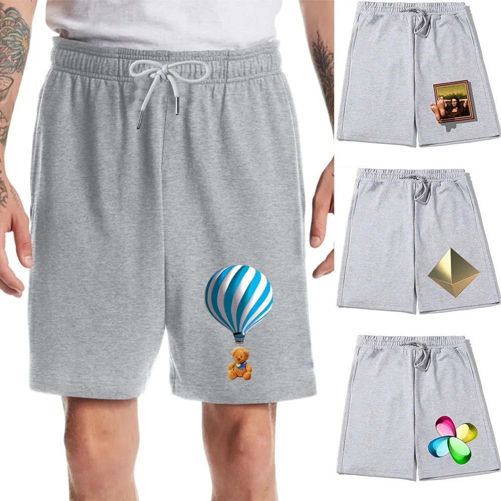

2022 Men Running Shorts Jogging Gym Fitness Training Beach Short Pants Male Summer 3d Print Sports Workout Comfortable Clothing