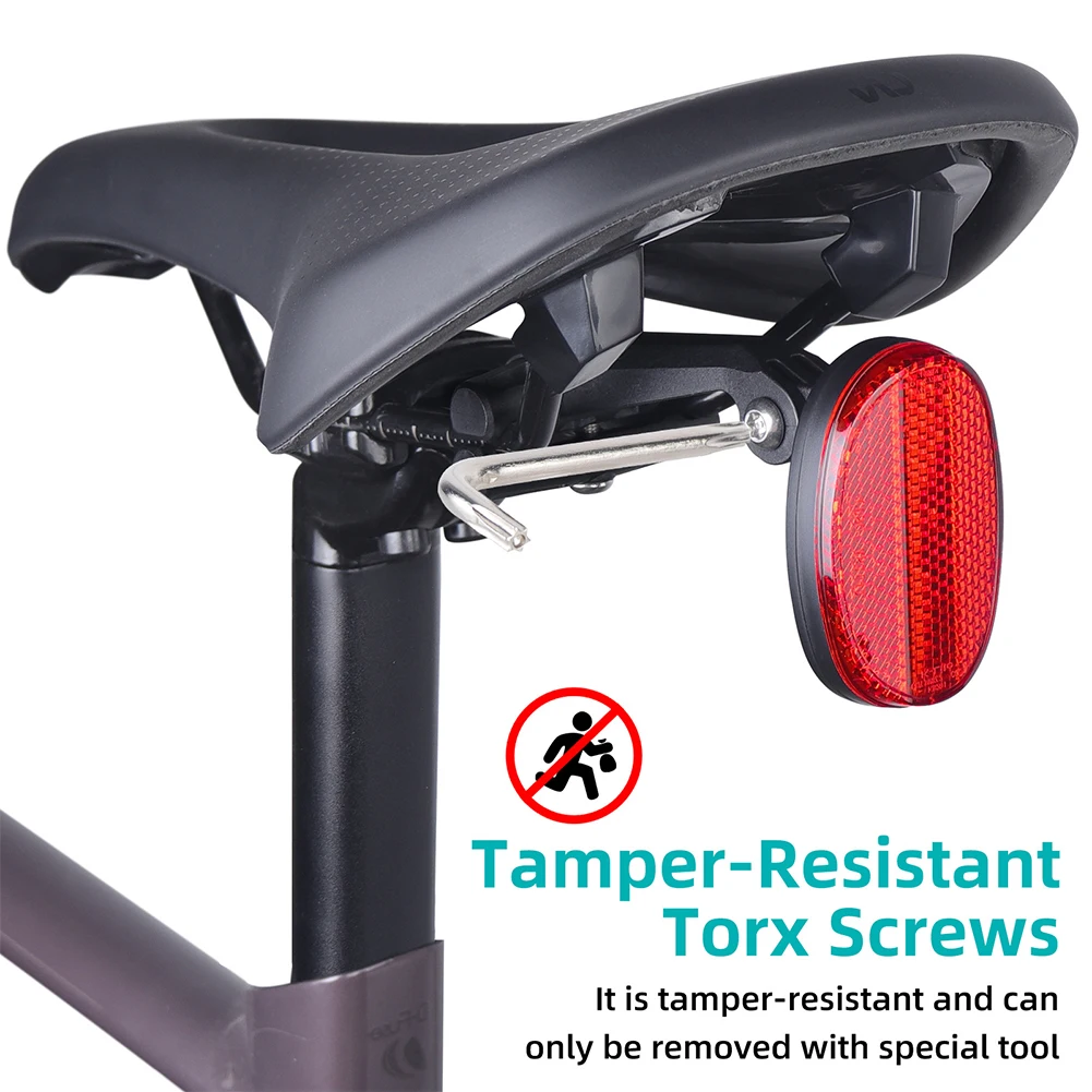 1-2 Pack Rear Bike Bicycle Reflector Set Red Fixings Mounting