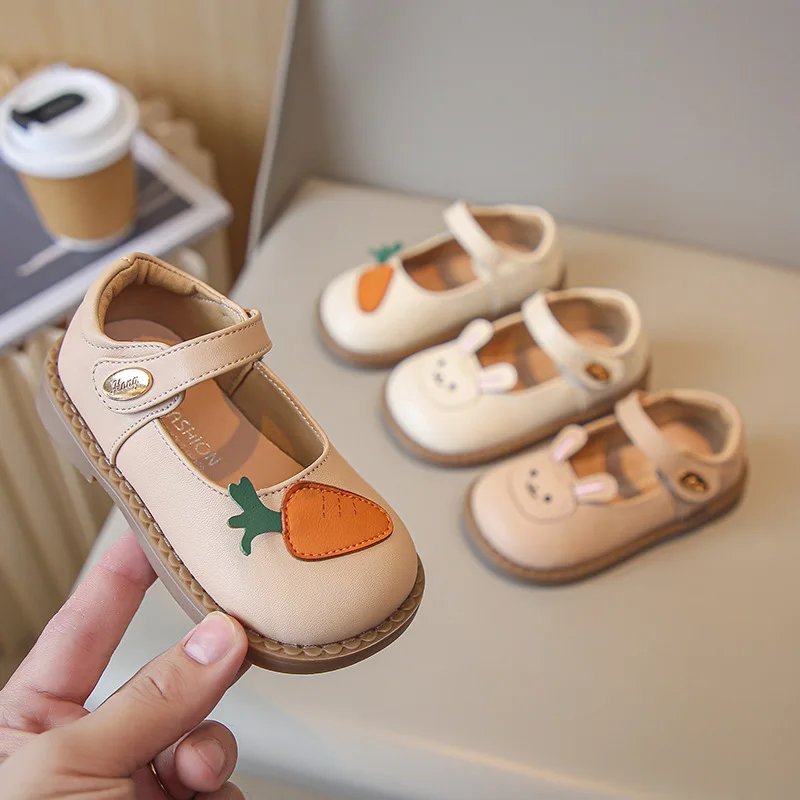 Cartoon Kid Leather Shoe 1-3 Year Old Princess Shoes Infant Walking Shoes Soft Sole Baby Shoe Single Girl Shoe Kid