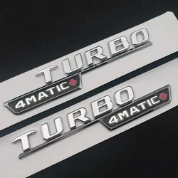 Premium Car Trunk Emblem Badge Logo Stickers - ABS Material, Sleek Design for Performance Vehicles (4MATIC P Silver)