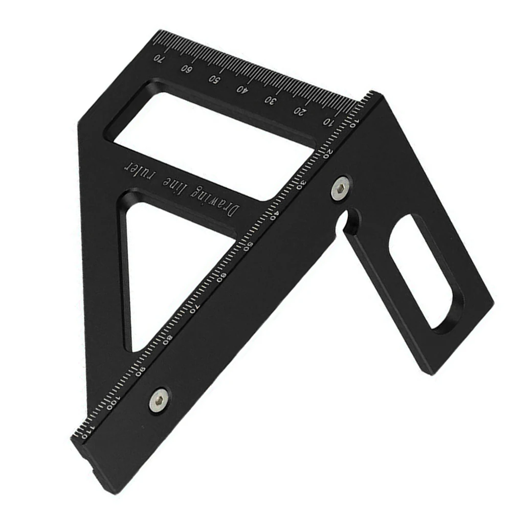 Carpenter Square Woodworking Square Protractor Aluminum Miter Triangle Ruler Multi Angle 45/90 Degree Layout Measuring Ruler 4
