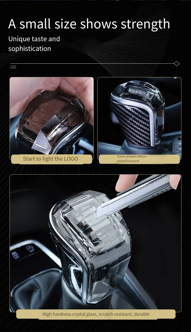 LED Type-c Crystal Gear Shift Knob For Toyota Camry/Levin/Frontlander/Allion /Av