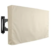Housse de protection pour téléviseur extérieur imperméable de qualité supérieure blanc cassé, boîtier de télévision extérieur résistant aux intempéries 1