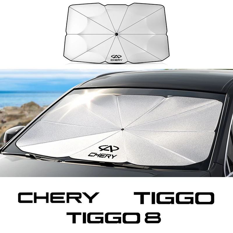 Chery Tiggo 3 4 5 7 8 tiggo7pro tiggo8plus 에 적합한 자동차 앞 유리 파라솔, 자동차 인테리어 프론트 햇빛가리개, 자동차 액세서리
