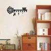 Sweet Home Key Holder Hooks Wall Mounted Decorative Black Metal Hanger Iron Art Coat Rack and Organizer Hook Stylish Wall Décor 5