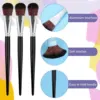 6pcs Mop Brush For Acrylic Painting 1 Inch Blending Brush Paint Brushes For Acrylic Face Body Painting Oval Mop Acrylic Brush 3