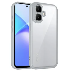 Crystal Clear Shockproof Silicone Phone Case with TPU Bumper for Infinix Smart 8 Plus (Gray)