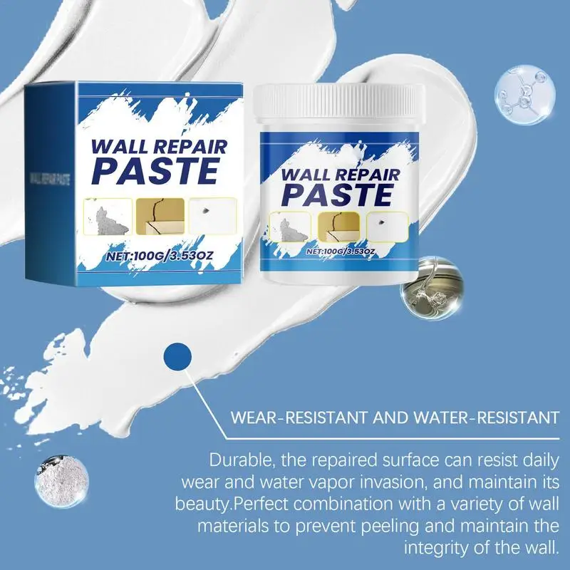 Professional Repair Paste Multipurpose Household Wall Repair Wall Putty Holes Odorless Drywall Patch Ceramic Glaze