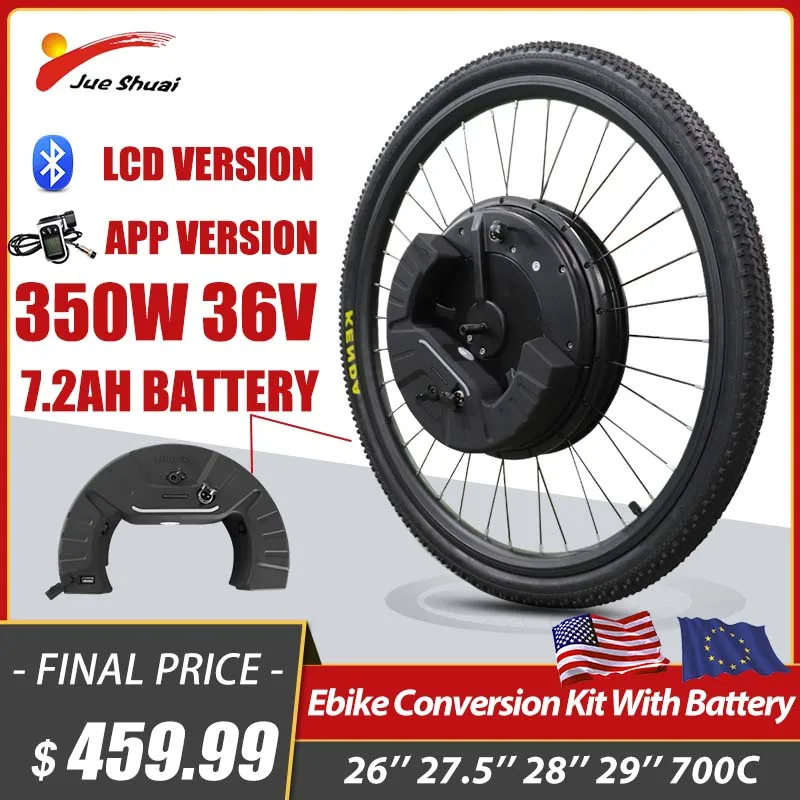 Imotor 3 Ebike Kit Conversion With 7.2AH Battery All In One 350W 36V