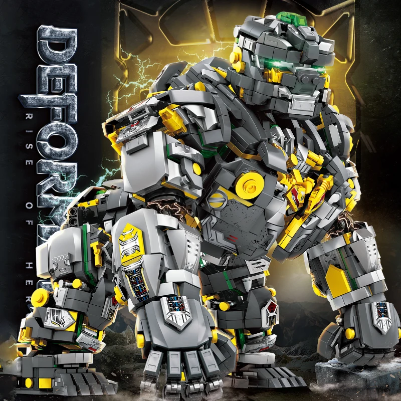 

Transforming Robot Interstellar Giant Scarlet Assembling Small Particle Building Blocks Hand Made Model Toys Boys Birthday Gifts