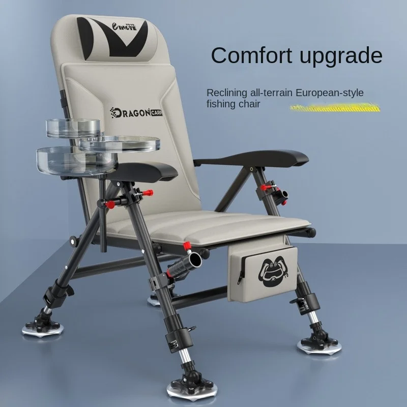 Chaise de pêche européenne multifonction tout terrain - Siège pliant portable inclinable diaotai