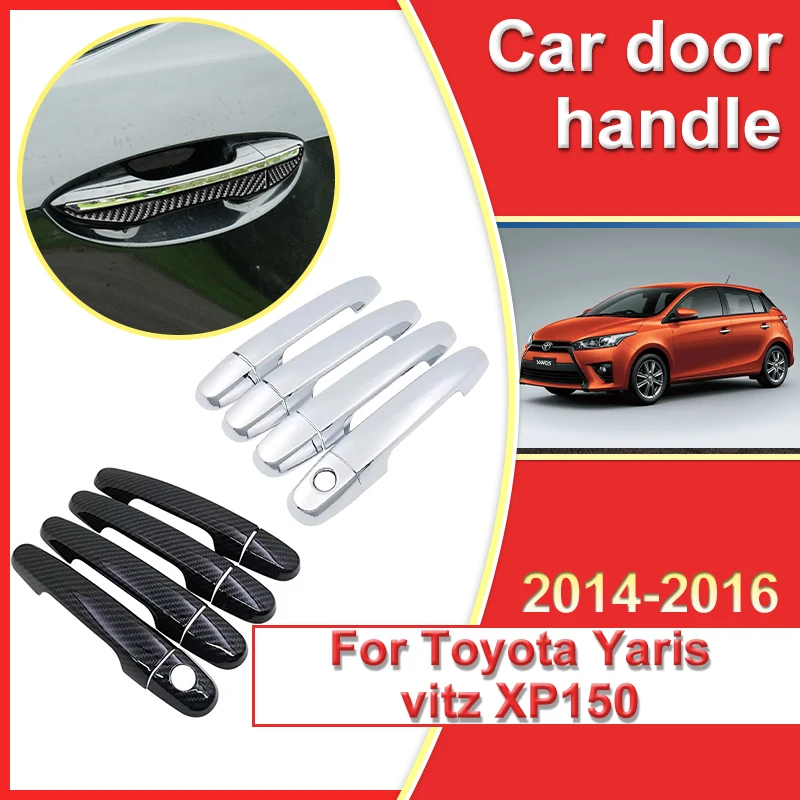 Toyota Yaris 액세서리 vitz XP150 2014  2016 자동차 탄소 섬유 핸..