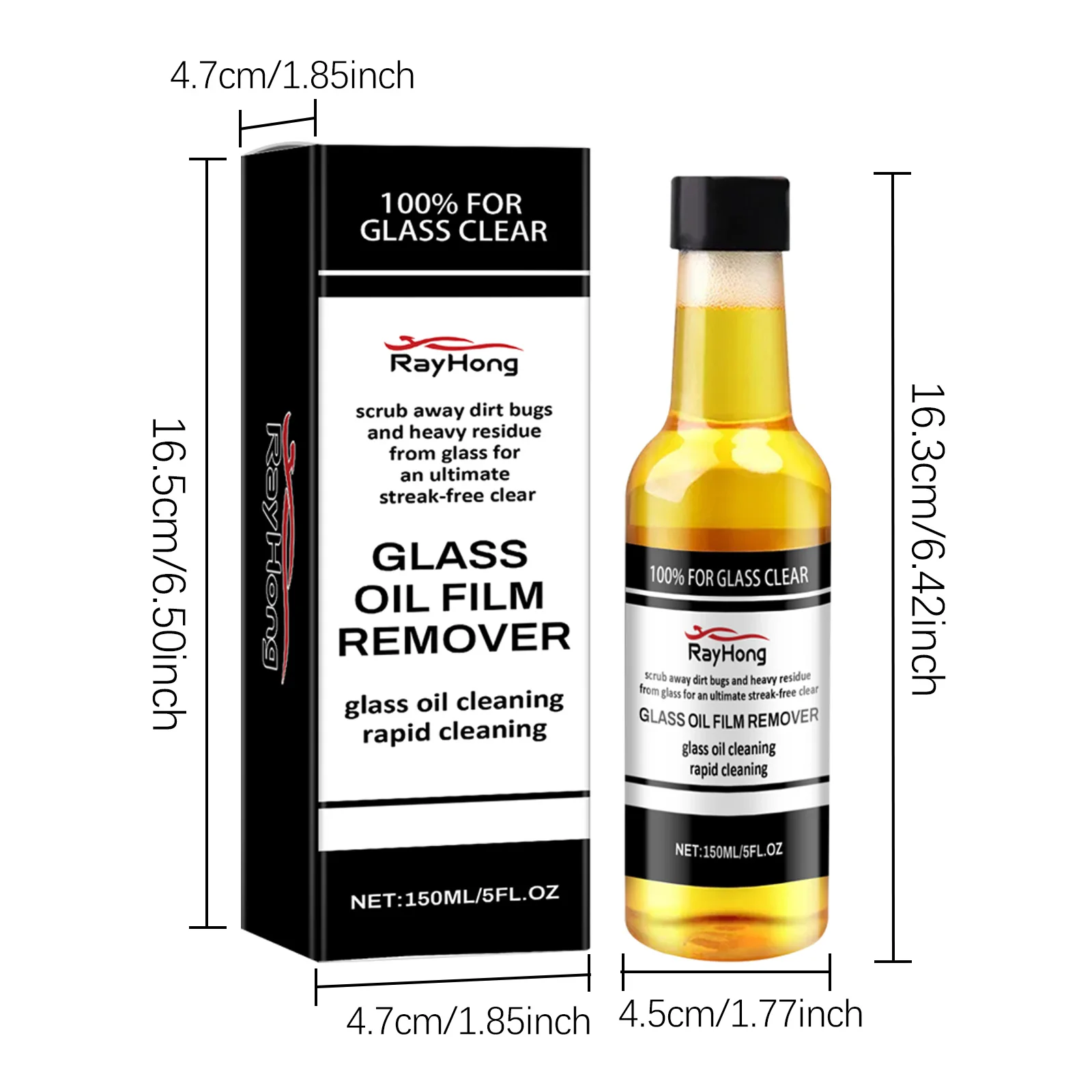 150ml car windshield oil film remover universal polished glass cleaner for spots and rain marks rain prints powerful efficient