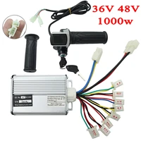 36V 48V1000W Smart Brushless Controller With Key Power Speed Rotary Throttle For Electric Scooter Bike Accessories