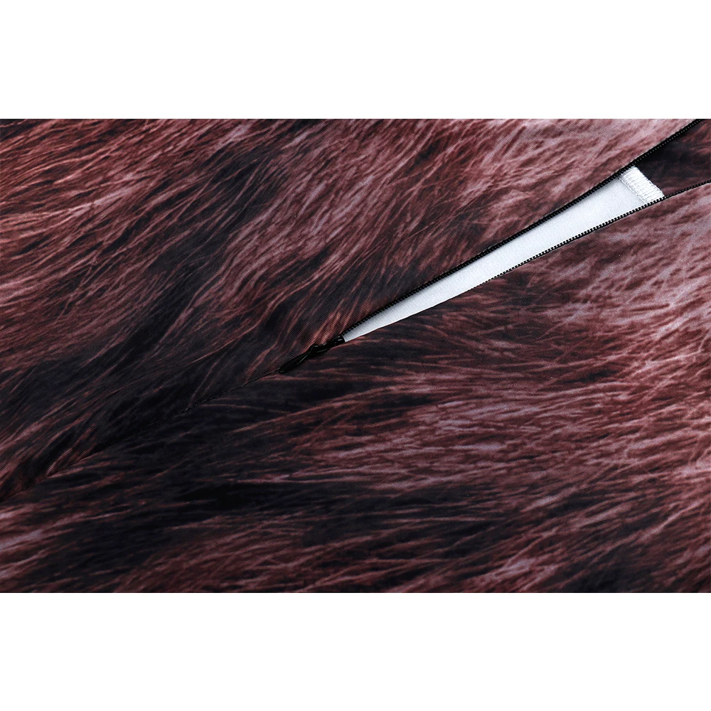 Cosplay Costume Zawaland Animal Wolf 3D Print Petsuit Tail Furry Cosplay Costume Full Cover Crotch Zipper Jumpsuit Men Zentai Bodysuit