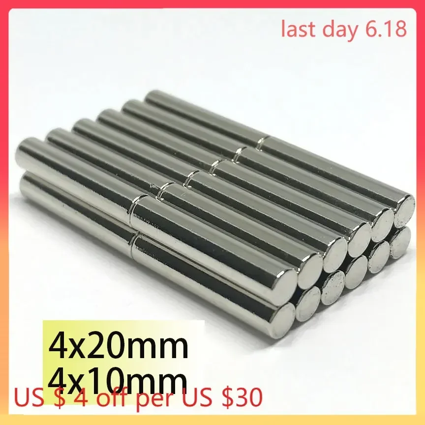 N35 4×10 4×20 Magnet Standard Customised Superpower Round Disc Search Magnetic Neodymium NdFeB Scooter motor Fridge Aimant Plate