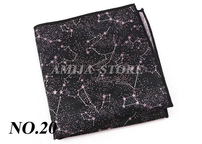 High Grade Handkerchief Man Jacquard Water Ripples Constellation Paisley Christmas's Day Party Pocket Square Handkerchiefs Suit
