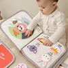 Quiet Book for Toddler Animal Cognitive Fabric Activity Busy Book Montessori Baby Book Toys Cloth Crinkle Books for Babies 6 12M 1