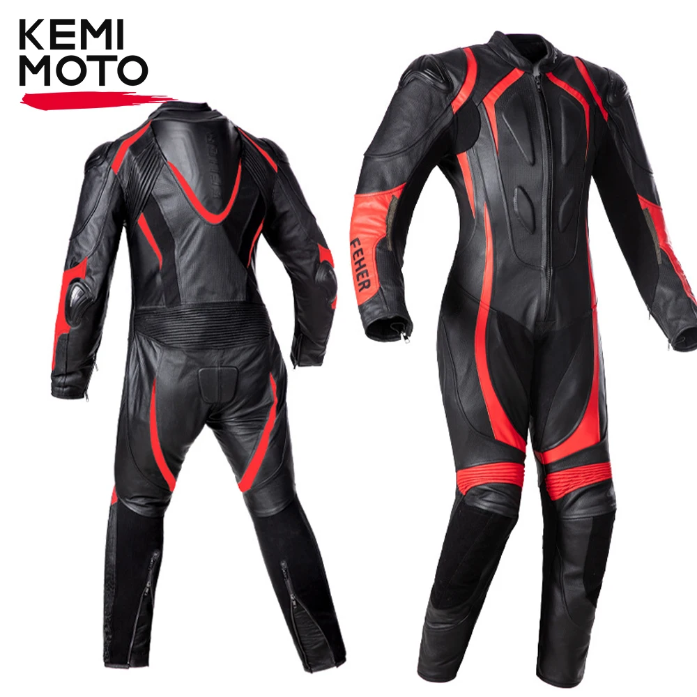 

Motorcycle Racing Suit Off-road Men's One-piece Racer Protective Clothing Motorcyclist Leather Jacket Kart Rider Protecter Gear