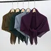 New Chiffon Square Scarf Women Muslim Hijab Turban Crinkle Shawls Wrap 100*100CM Islamic Headscarf Scarves Bandana Foulard Mujer