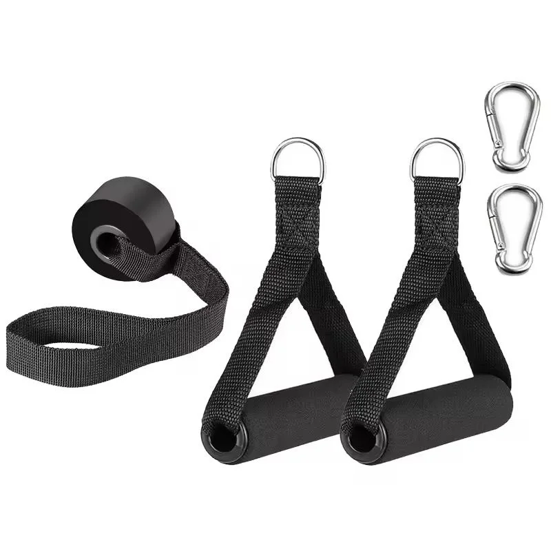 Gym Handle Extra Wide Foam Grips for Fitness Workout Crossfit Lifting Pulling Heavy Duty D-ring Pull Rope Cable Tube Accessories