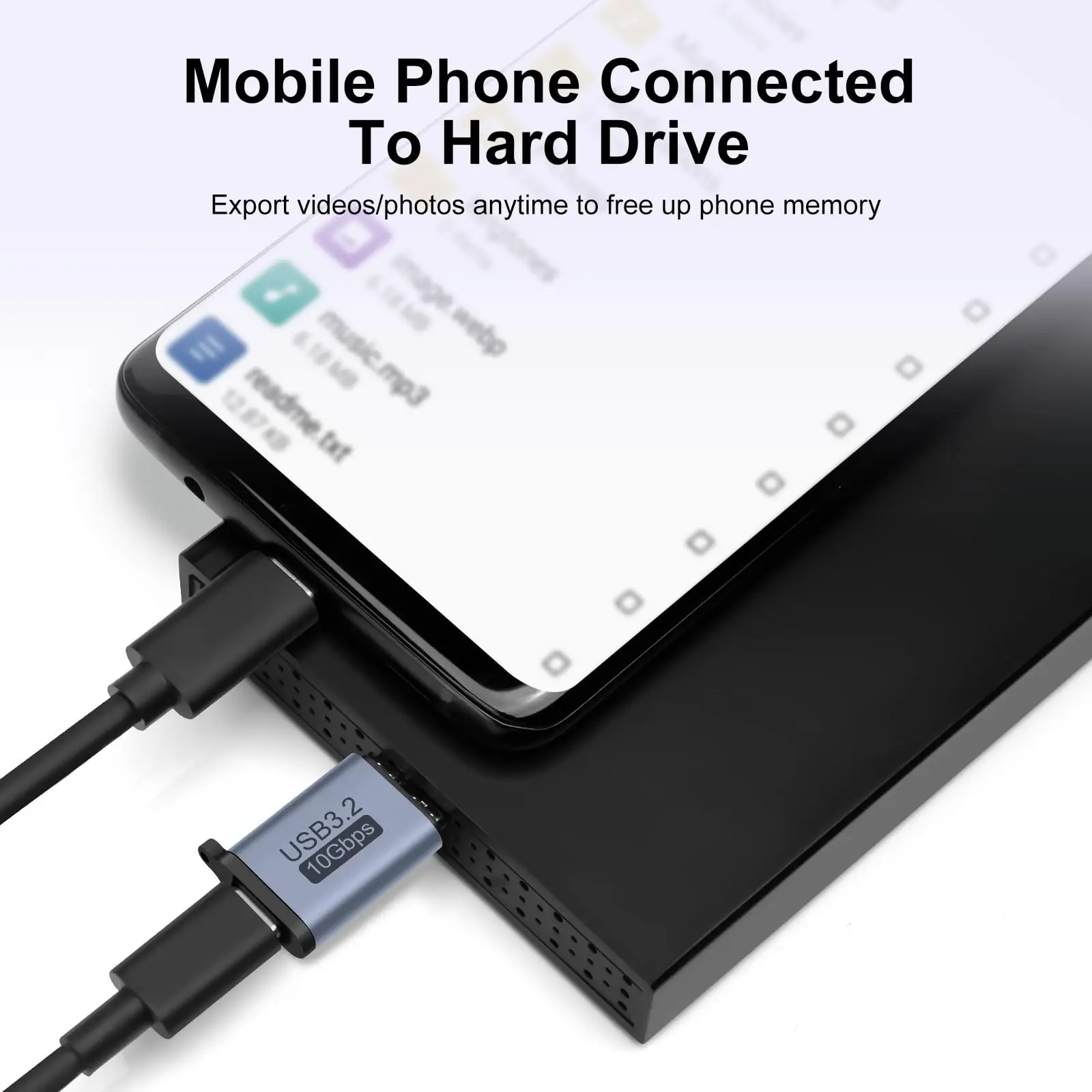 USB C to 마이크로 B 어댑터 USB 3.0 10Gbps 하드 드라이브 케이블 USB C 토시바 HDD 시게이트 WD 갤럭시 S5 노트 3 HDD 등 호환