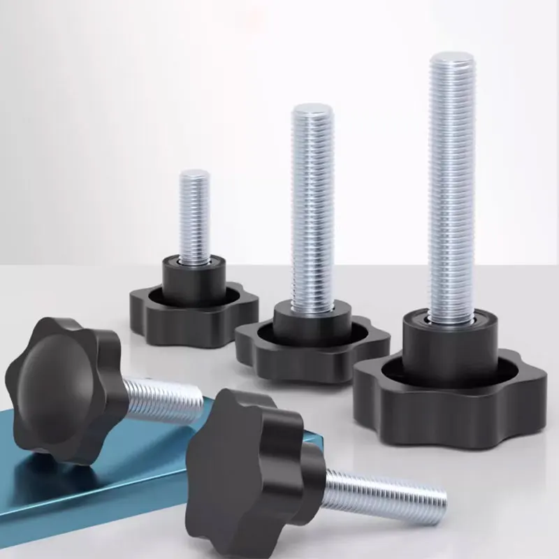 Hand Tightening Screws 25# M4M5M6x8-60mm Plum Star Handle Plastic Head Knob Handle Bolts