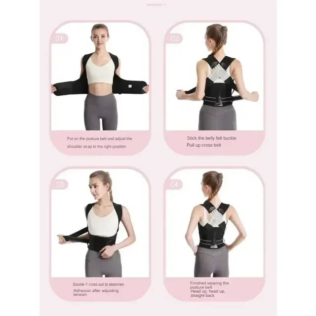 Posture Back Brace Adjustable Back Support Strap to Men and Women Prevent Spinal Distortion and Hunchback Suitable for Gym Body 5