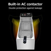 Electric Deep Fryer Household 4L Fryers Multiple Functions Automatic Constant Temperature 1500W High Power Stainless Steel Fryer 2