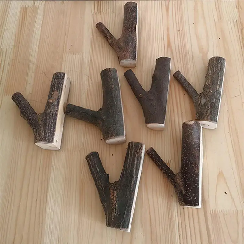 Ganci Da Parete In Legno Di Noce Massello – Set Da 4 – Uccellini Decorativi Per Ingresso E Bagno
