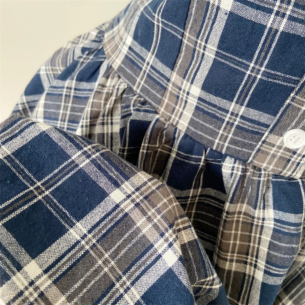 Y2K Plaid Short Dresses for Women Princess Birthday Party Dress Puff Sleeve Square Collar Bow Prom Summer Mini Vestidos Mujer