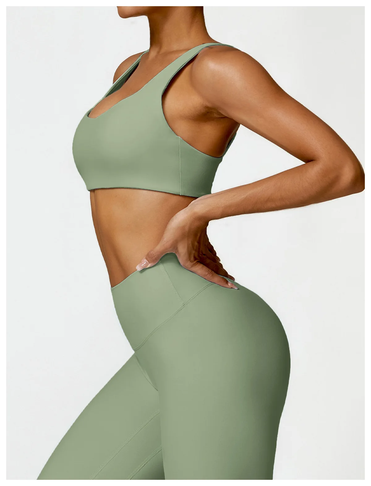 2PCS Women Tracksuit Yoga Set Sportswear Workout Athletic Wear Gym Legging Fitness Crop Top Long Sleeve Sports Suits Push Up