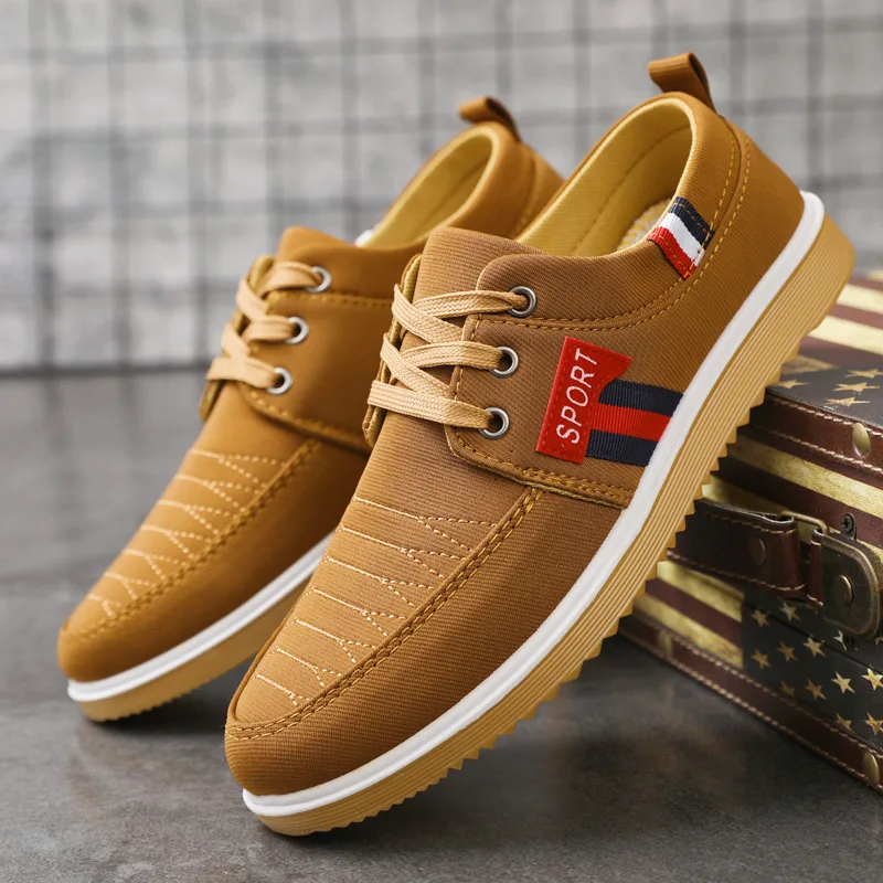 Man Canvas Shoes New Summer Breathable Casual Shoes for Men Fashion Casual Sports Shoes Tendon Sole Wear-resistant Running 2