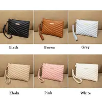 Stylish Women Wristlet Bag Women Leather Envelope Design Bag Shopping Traveling Portable Small Purse Clutch Wallet - Image 5