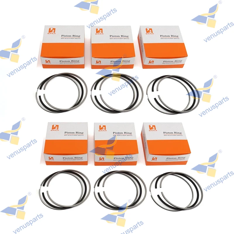 

6D95 Piston Ring 6-Cylinders For KOMATSU 95*2+2+4 6204-31-2200 18240 SDK04-031 6205-31-2200