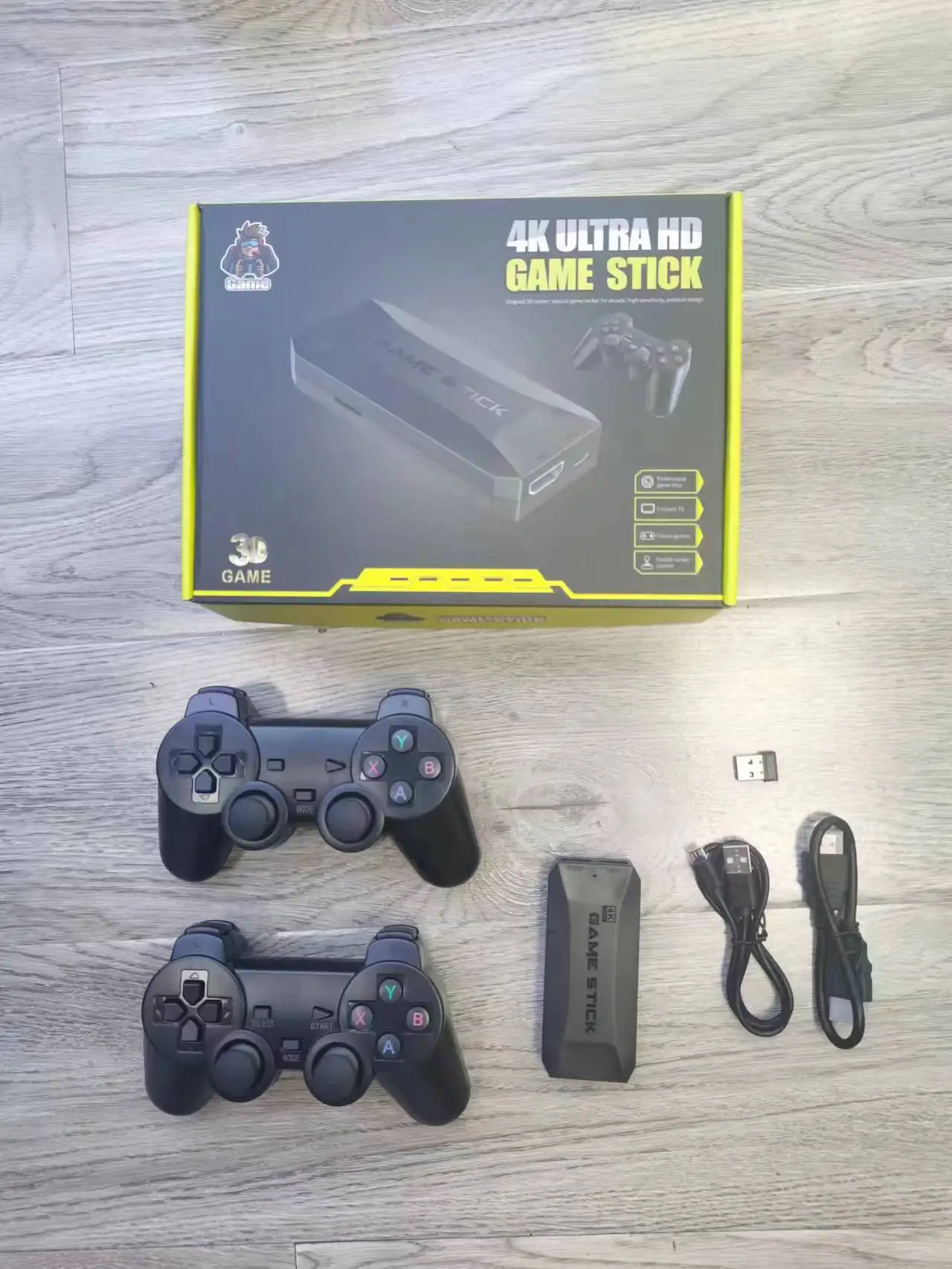 NEW M16 Game Console Wireless TV Gaming Box With Double Controller Handle 3D 4K High-definition 64G/128G Media Player Game Stick