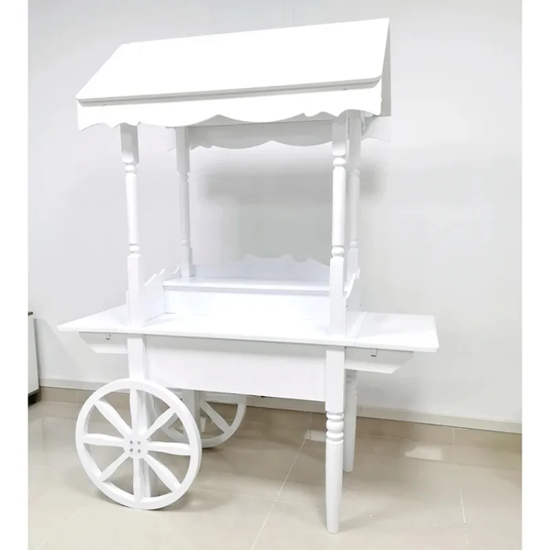 Multi-functional Push Cart Candy Flower Carts Display Flower Trolley Cart Decoration Wheel Store Market Mobile עגלת ים