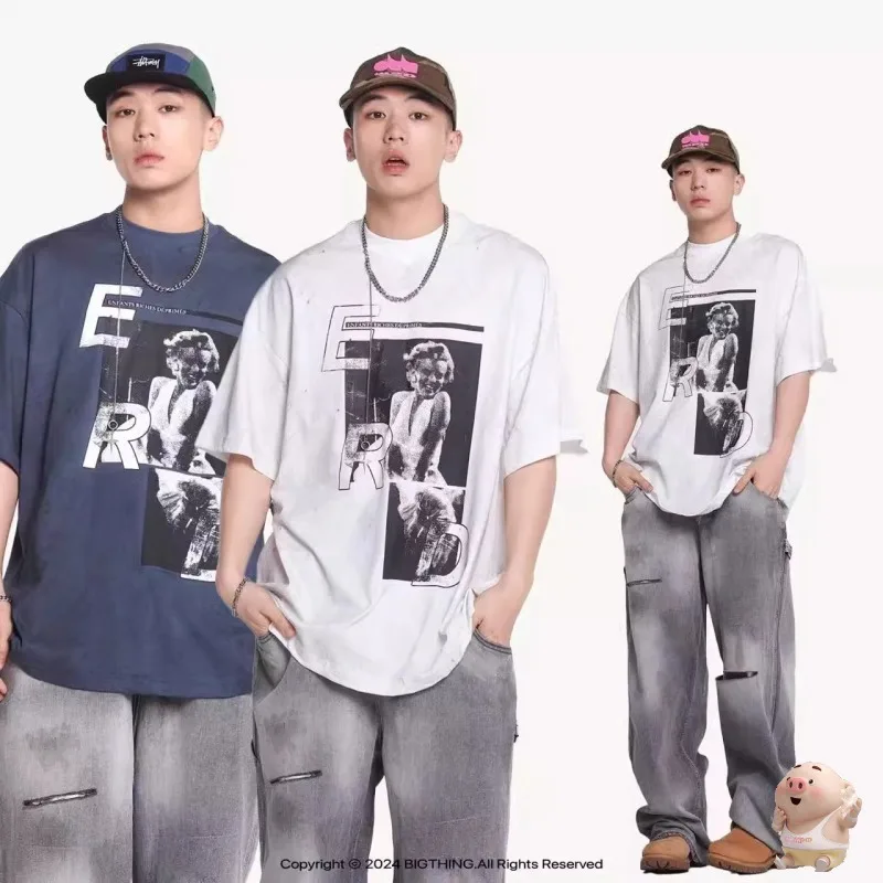 New Style Washed Enfants Riches Deprimes Erd T Shirt Uomo Donna Migliore Qualità Retro Movie Film E.R.D T-Shirt Tees