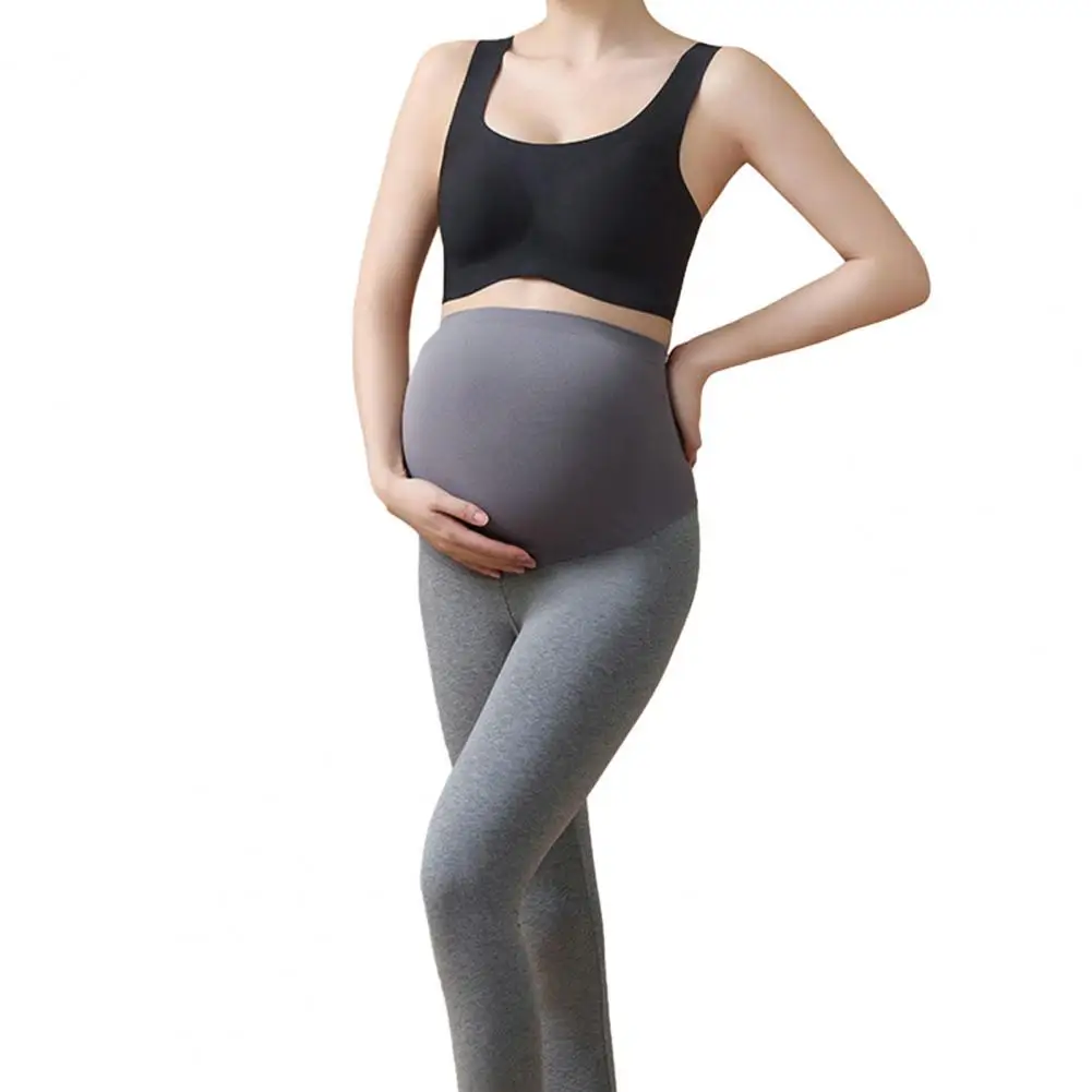 Breathable Pregnancy Yoga Pants Stylish Leggings High Waist Skinny Pants for Pregnant Women with Belly Support Comfortable