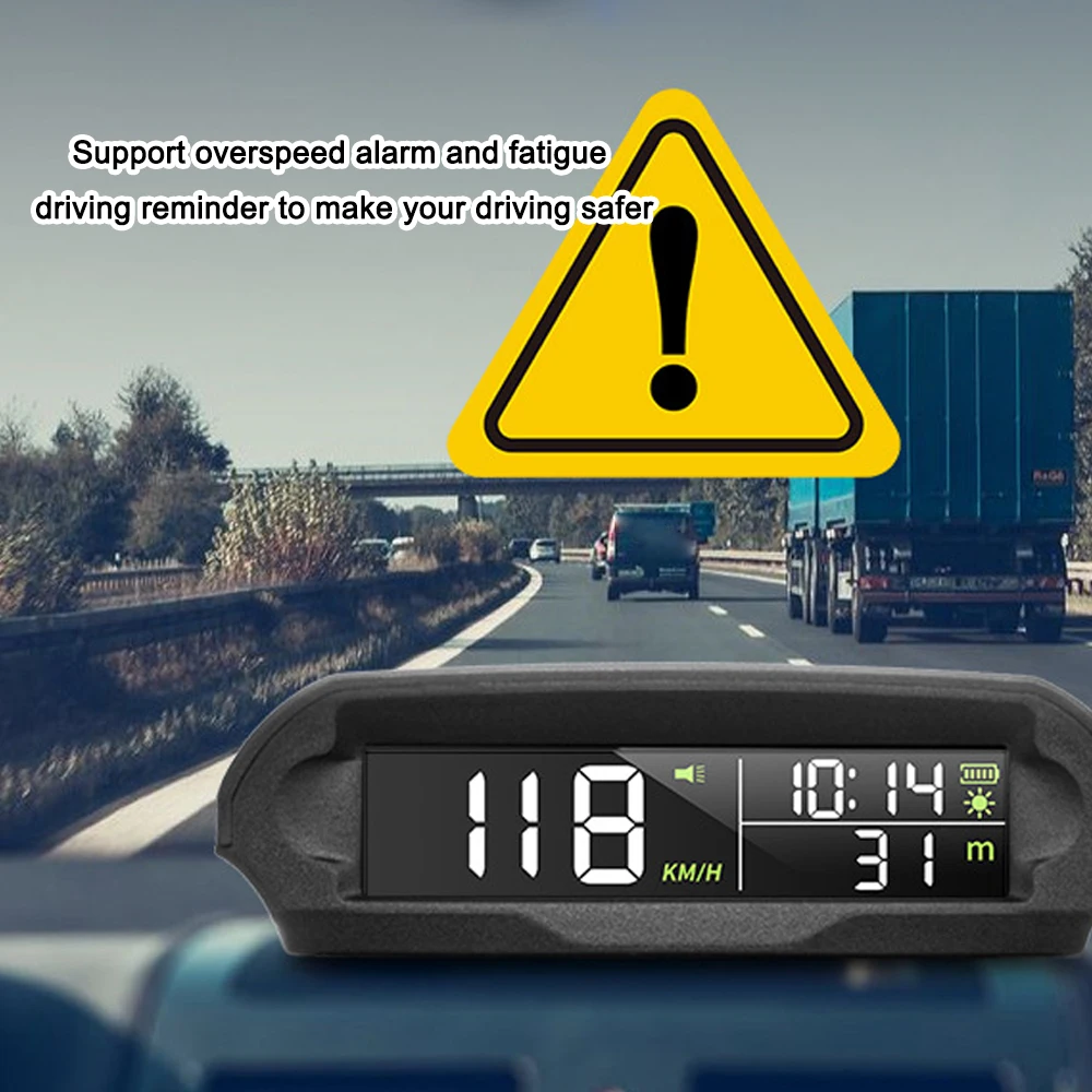 Car Solar Wireless Headup Display GPS LCD Digital Speedometer Overspeed Alarm KMH/MPH Time/Altitude/Temperature/Speed Display car hud display,car head up display,car display screen