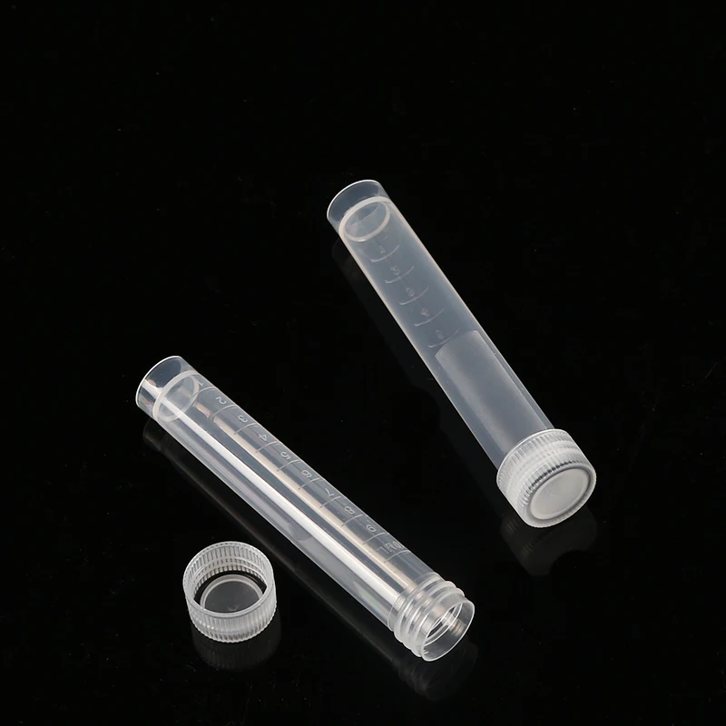 10ml Lab Plastic Frozen Test Tubes cryotube Centrifuge tube Vial Seal Cap Container for Laboratory School Educational , 30pcs