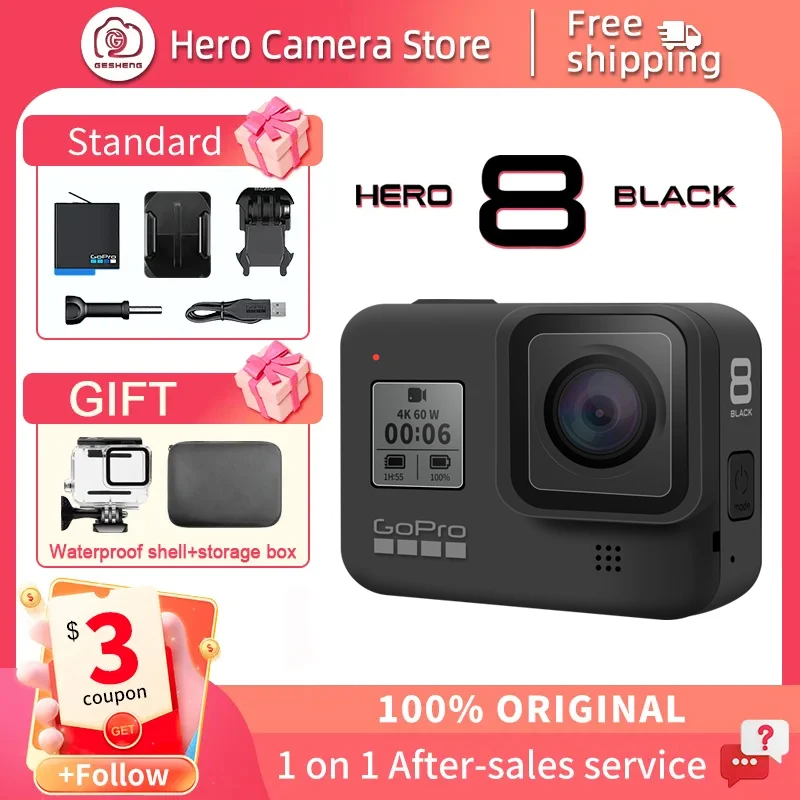 GoPro HERO+ LCD Caméra sport Full HD - Ecran tactile intégré - 8 mégapixels - WiFi et Bluetooth