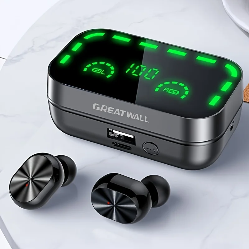 Greatwall Bluetooth Wireless Earbuds with Charging Case