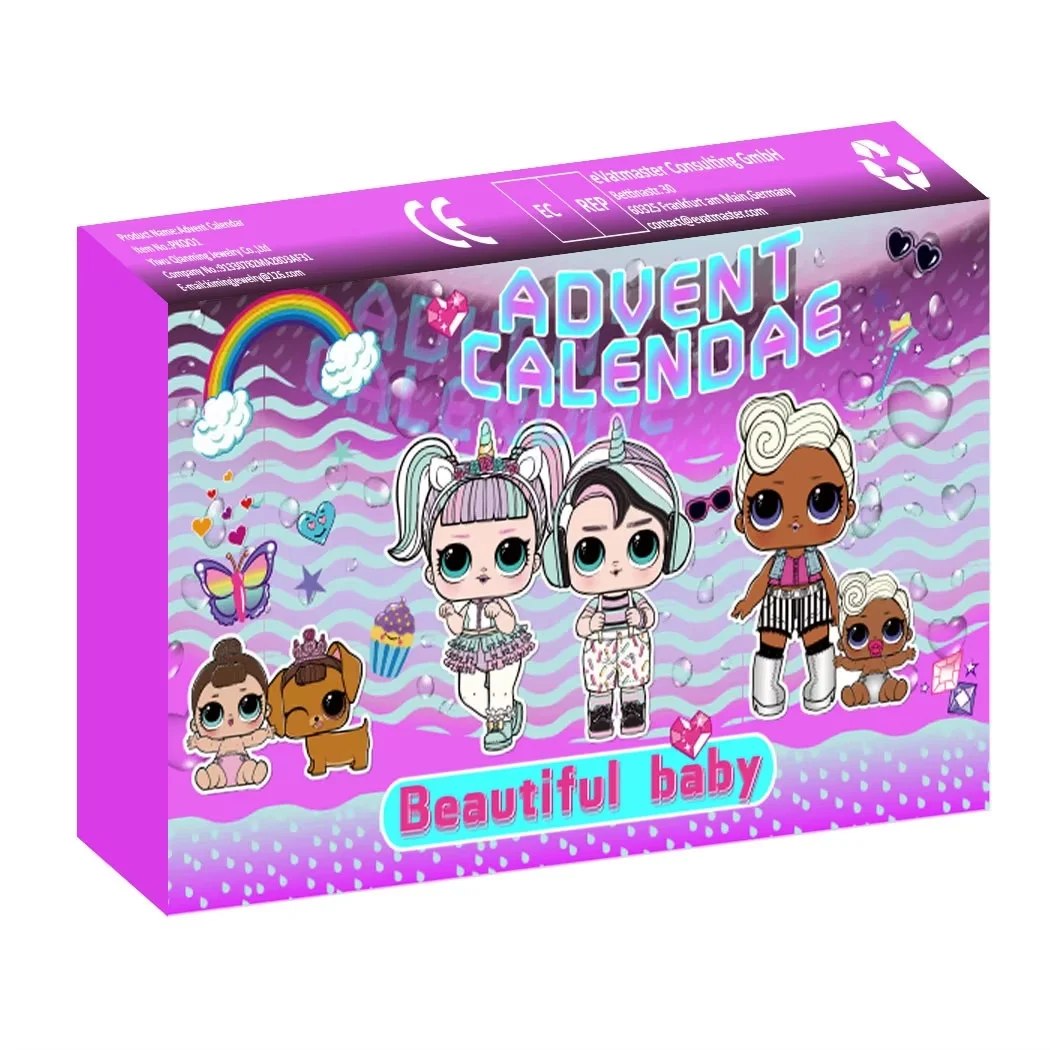 Hot Selling Christmas 24 Digit Countdown Doll Advent Calendar Christmas Blind Box Children's Toy Birthday Gift