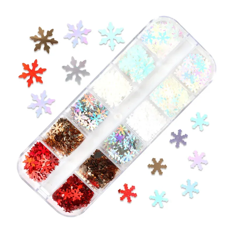 Christmas Sequins Resin Filling Epoxy Resin Mold Winter Snowflake Star  Flake Decoration Resin Fillers Diy Crafts Jewelry Making